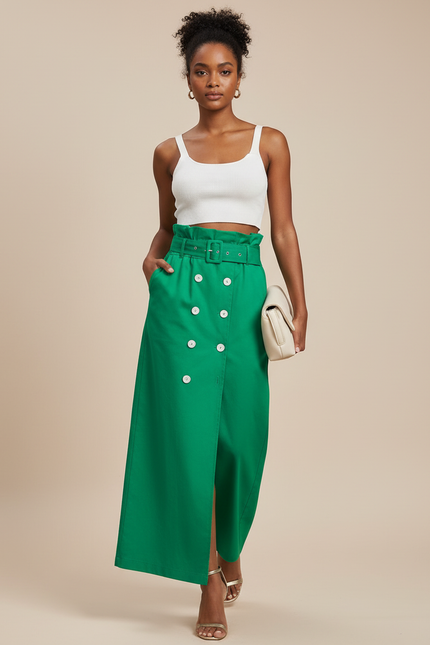 Jupe Longue Portefeuille Fendue