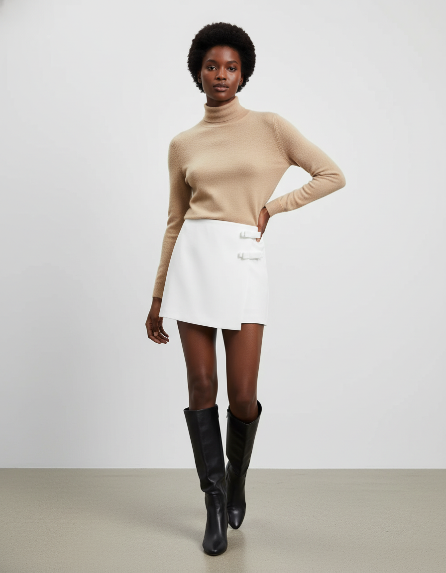 Jupe Short Portefeuille Femme