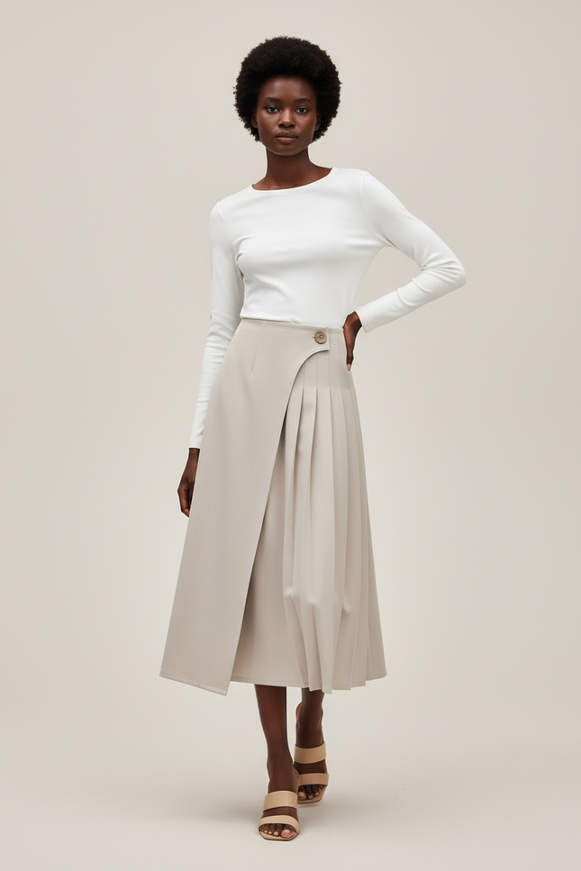 Jupe Portefeuille Asymétrique