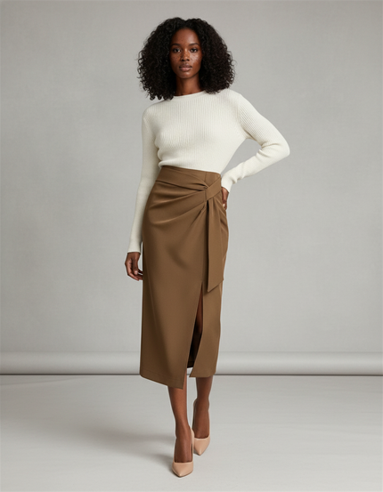 Jupe Portefeuille Drapée