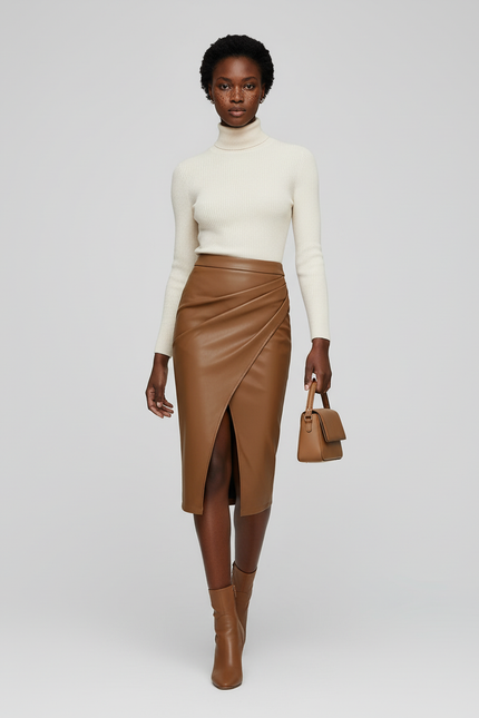 Jupe En Cuir Portefeuille