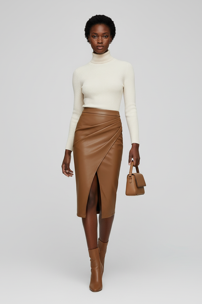 Jupe En Cuir Portefeuille