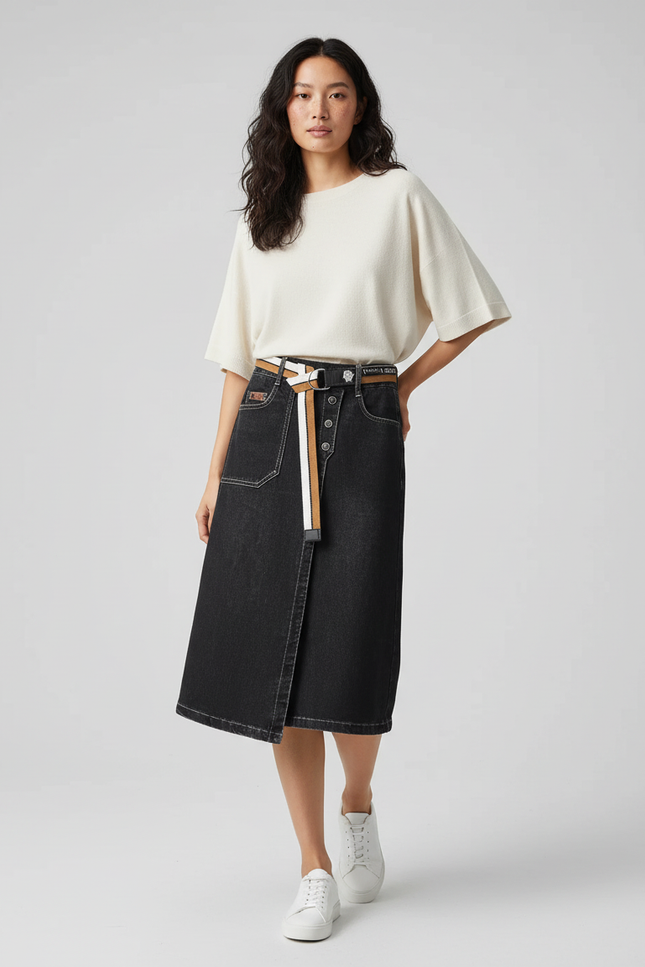 Jupe Jean Portefeuille Femme