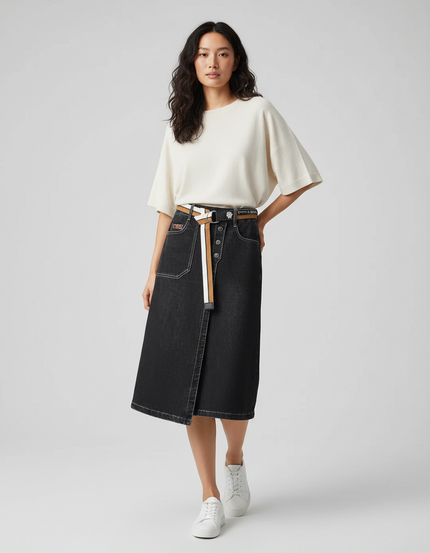 Jupe Jean Portefeuille Femme