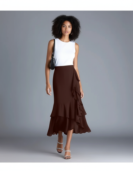 Jupe Portefeuille À Volants