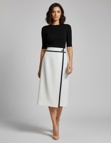 Jupe Portefeuille Rayé