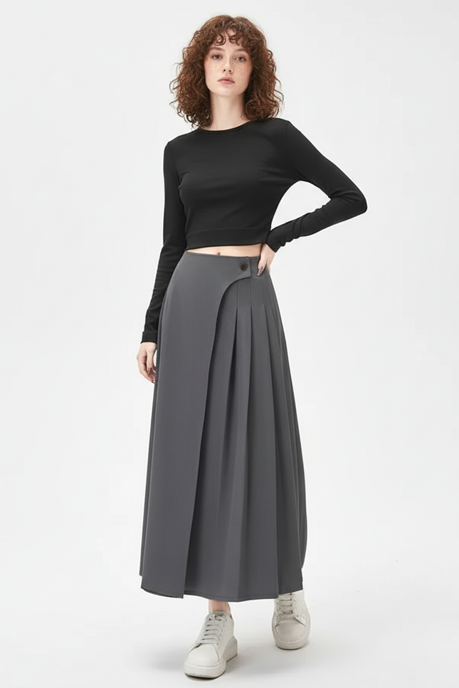 Jupe Portefeuille Plissée