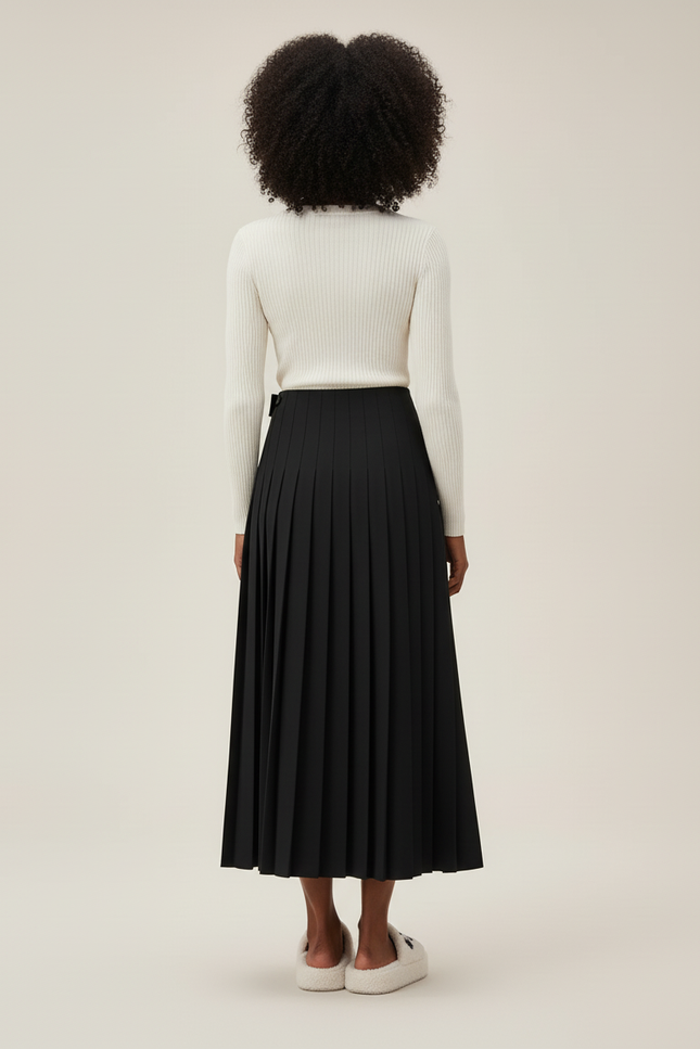 Jupe Portefeuille Longue Noire