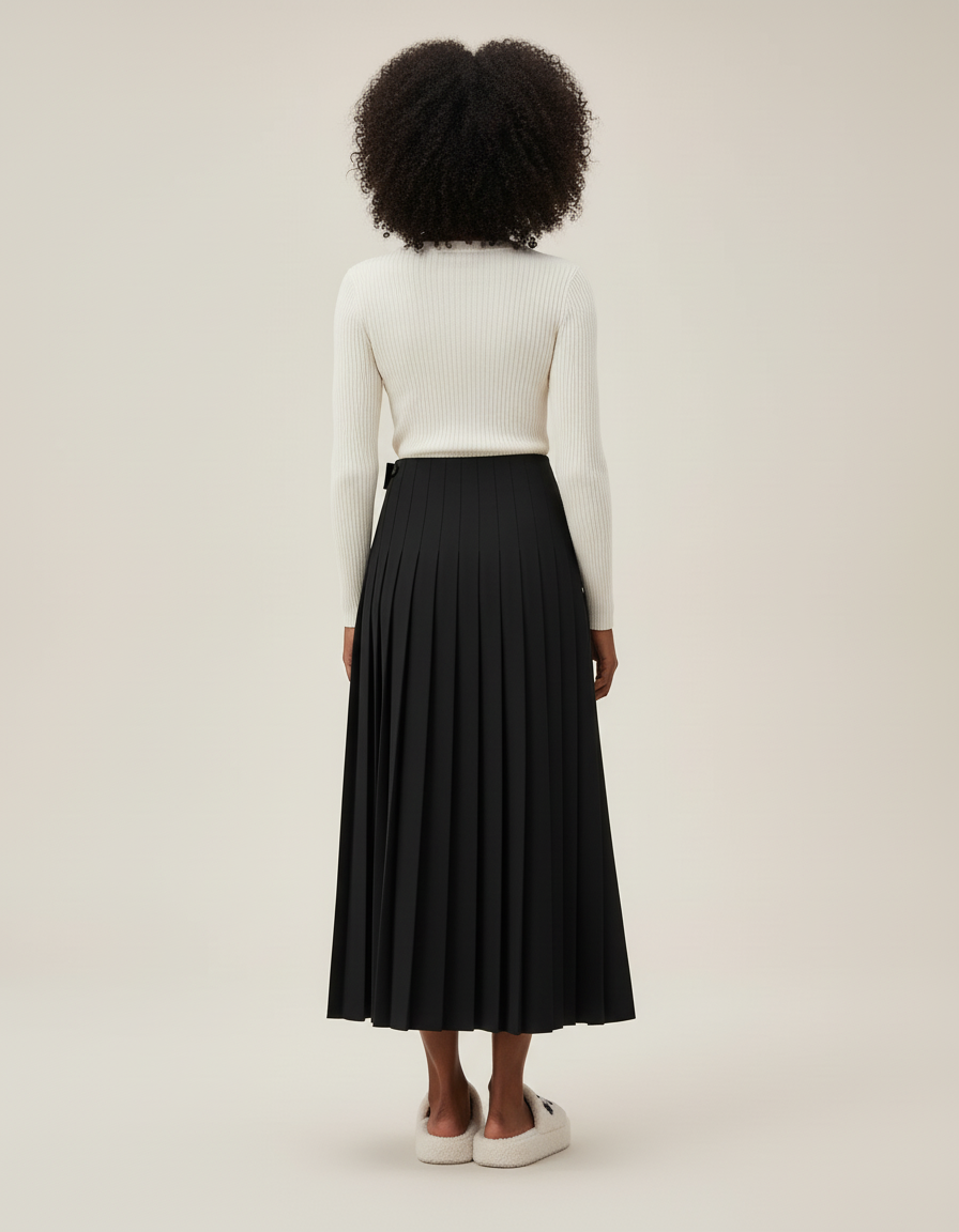 Jupe Portefeuille Longue Noire