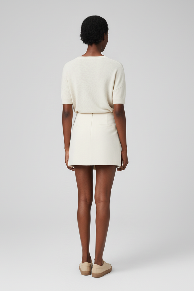 Jupe Portefeuille Beige