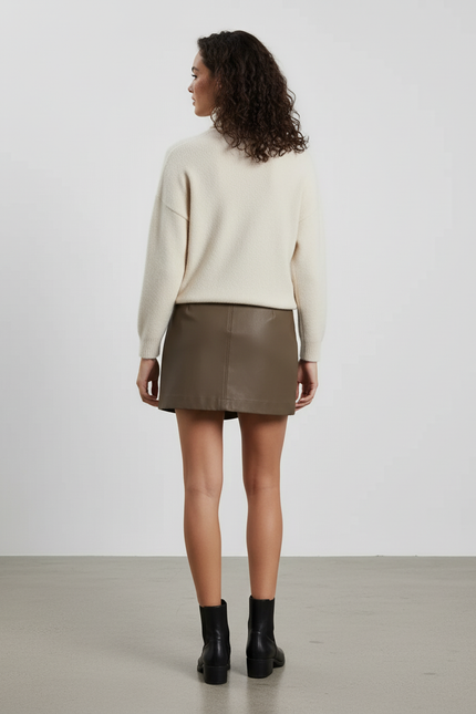 Jupe Portefeuille Marron