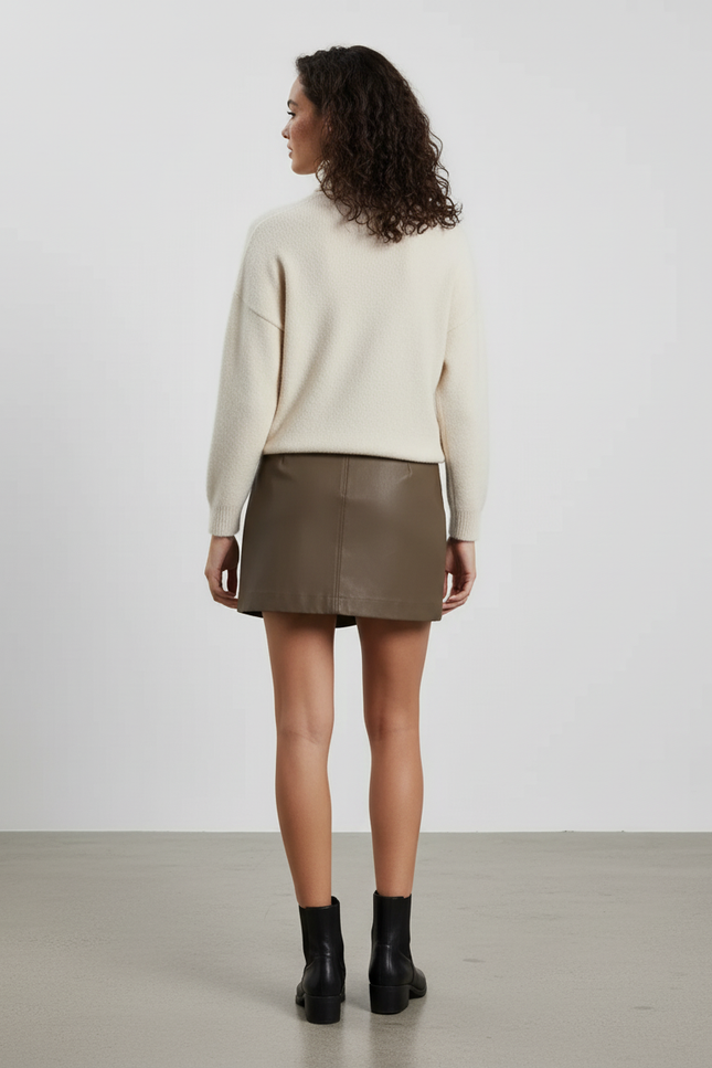 Jupe Portefeuille Marron