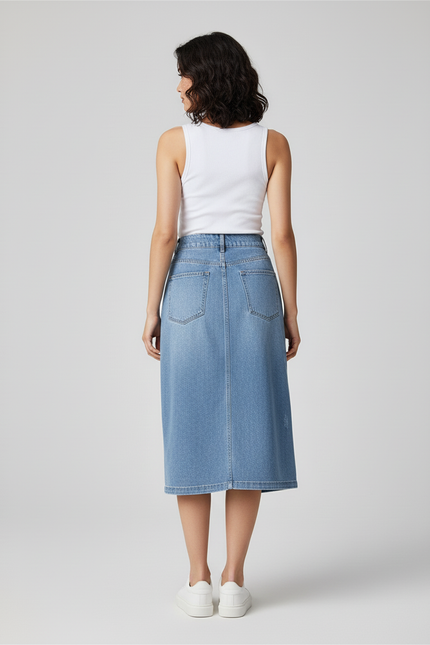 Jupe Portefeuille Longue Droite