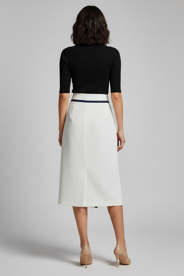 Jupe Portefeuille Rayé