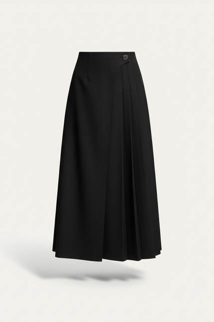 Jupe Portefeuille Longue Noire