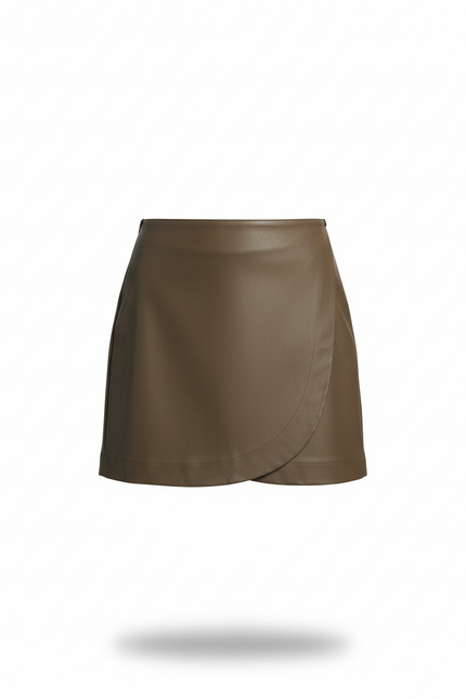 Jupe Portefeuille Marron