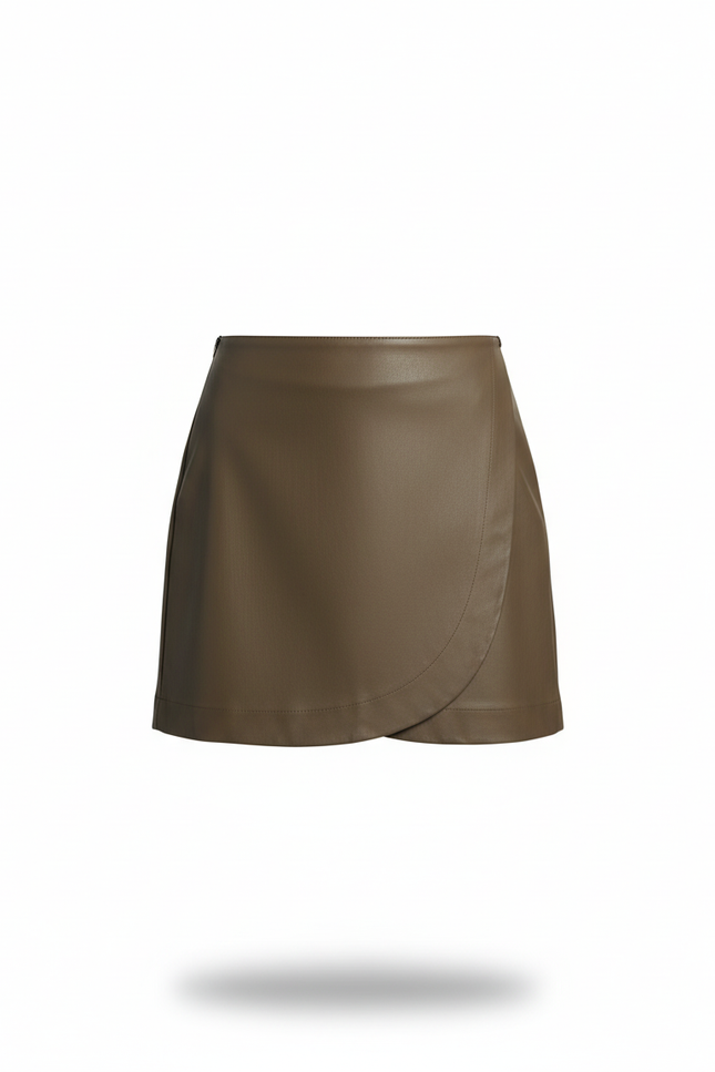 Jupe Portefeuille Marron