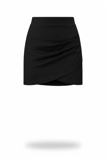 Jupe Portefeuille Courte Noire