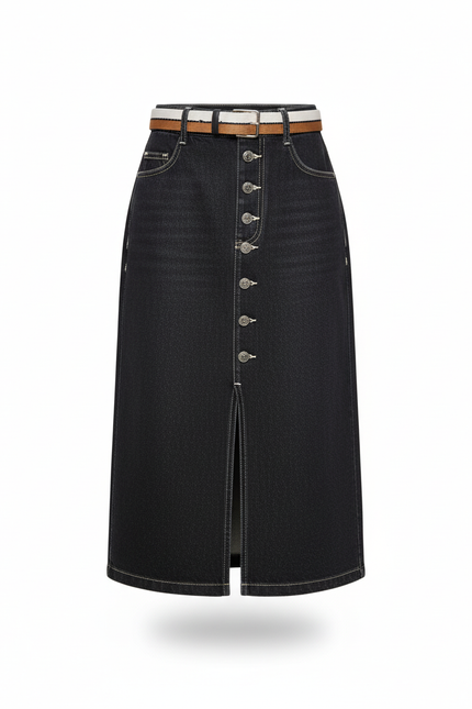 Jupe Portefeuille Noire Femme