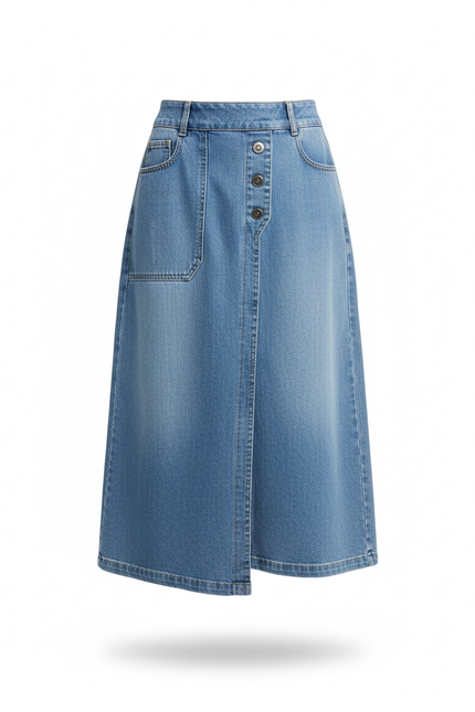 Jupe Portefeuille Longue Droite