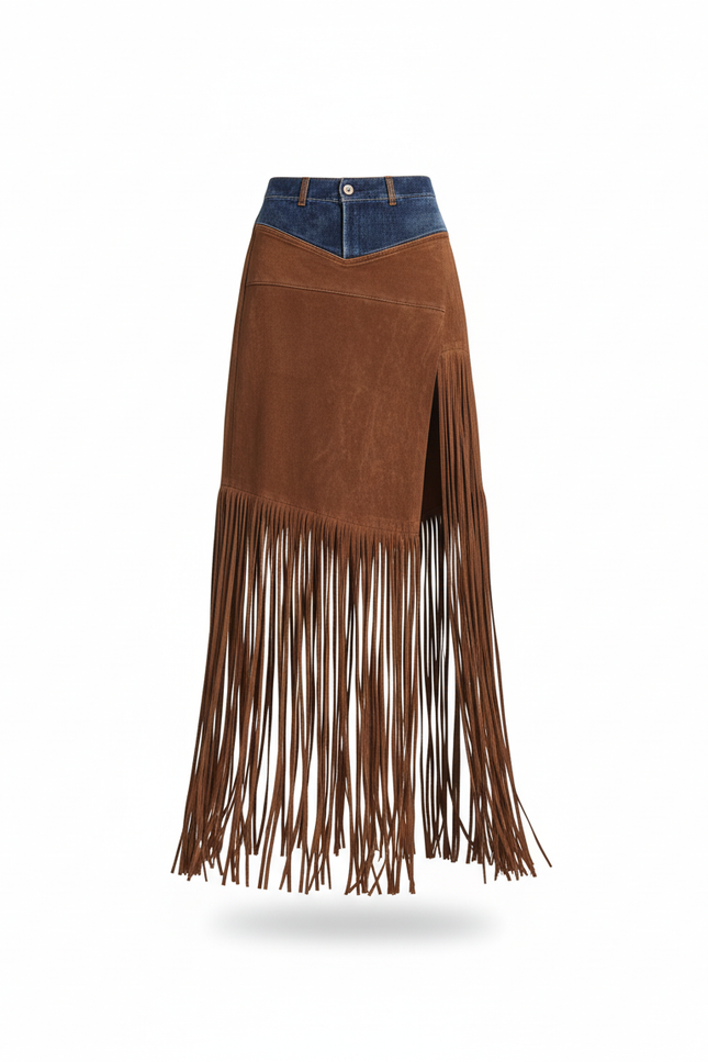 Jupe Portefeuille Daim