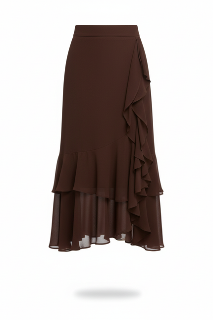 Jupe Portefeuille À Volants