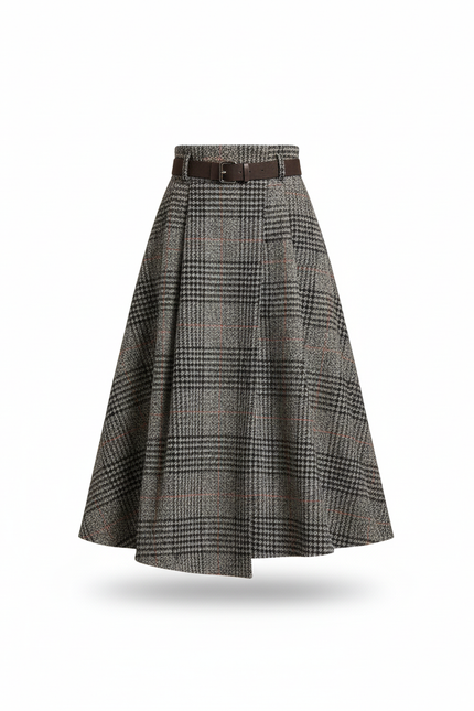 Jupe Portefeuille Carreaux