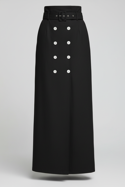 Jupe Longue Portefeuille Noire