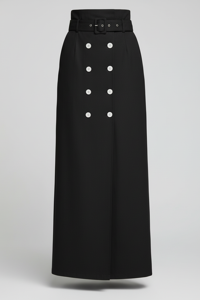 Jupe Longue Portefeuille Noire